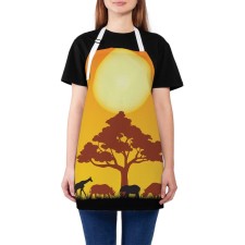 Apron of a kitchen with a photo print 