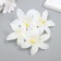 Budon on the leg for decoration "Lily Garden" white 6.5x6.5 cm