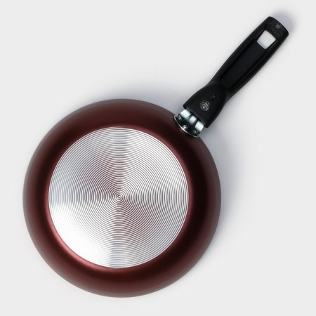 Pan "hostess", d = 20 cm, removable handle, glass cover, anti -stick coating, burgundy color-7