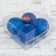 Set of balls plastic D-10 cm, 4 pcs "fog" blue