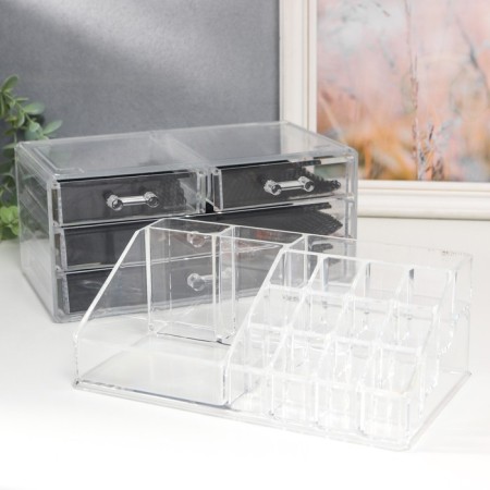 Organizer Casket Plastic 4 Transparent boxes 18.5x14.5x24 cm-4
