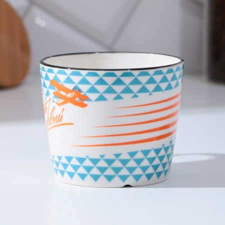 Ceramic mug “always the first”, 350 ml, white color-1