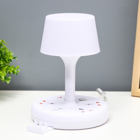 Board Lamp "ERA" LED 5W 3000K-6000K 4 outlet 2xUSB2.0 MIX 15x15x22cm RISALUX-1