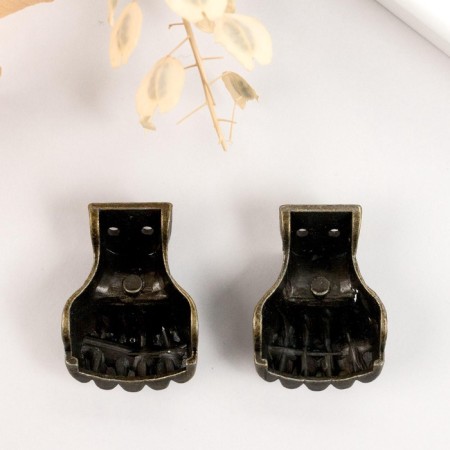 Corner (leg) for the "paw" Set 2 pcs of bronze 3x1.7 cm-2