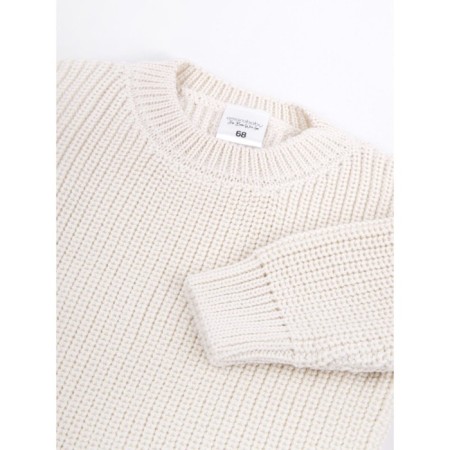 Sweater Knitted Children's Amarobaby Pure Love Buddy, height 98 cm, Milk color-16