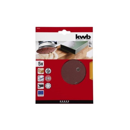 Circle of grinding KWB, D = 150 mm, K240, 5 pcs., 8+6 holes-1