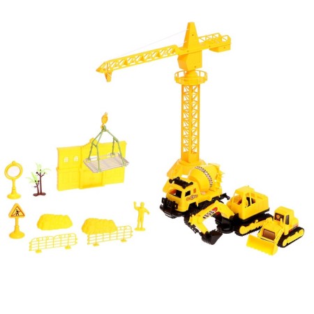 Set of game "Construction", crane and special equipment-1