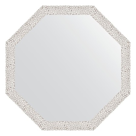 Mirror in the baguette frame, white coinage 46 mm, 63x63 cm