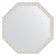 Mirror in the baguette frame, white coinage 46 mm, 63x63 cm