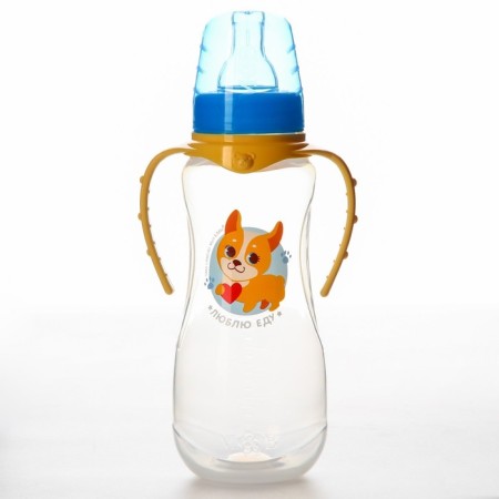 A bottle of feeding "Dog Lou", classic throat, 250 ml., 0 months, fitted, with handles-1