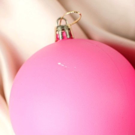 Restoring set of balls plastic D-8 cm, 2 pcs "matte" pink-1