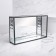Square organizer for storage, 1 section, glass, with a mirror base, 24 × 14 cm, transparent/black color
