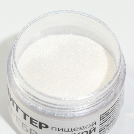Glitter Kandurin Condermy "Bely", fraction 10-100 µm, 5 g-3