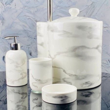 Lenardi bath set, porcelain, 5 items