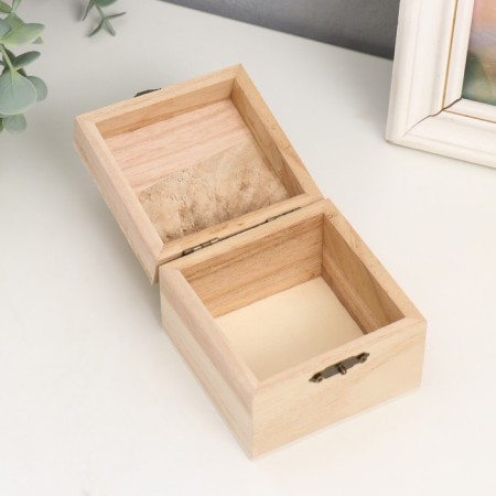 Casket wood for painting square 6.5x8.5x8.5 cm-2