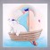 Stick plastic interior color "White Bear in a boat" 58x60 cm