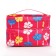 Cosmetic bag, 2 parts on lightning, raspberry color