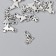 Decor Metal for creativity "Witch on a broomstick" Silver G039B931 set 30 pcs 1.1x0.9 cm