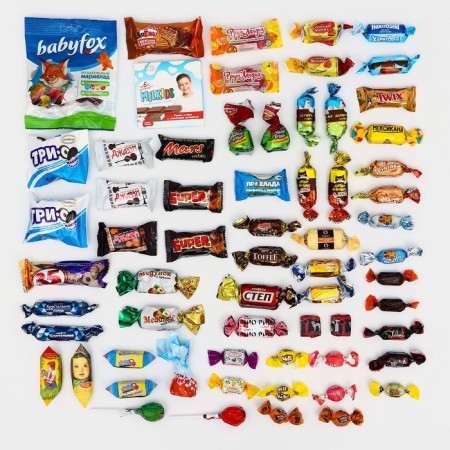 "Big gift" Carved ". Set of sweets 1000g + designer Polesie Zoo 117 elemento-6
