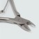 Manicure nippers for cuticle, double spring, 10 cm, blade length - 12 mm, on the blist, silver color