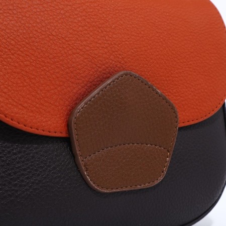 Richet bag on a magnet, a long belt, an orange/brown color-4