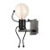 Sconces "man" E27 40W black 11x20x17 cm