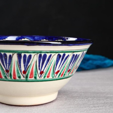 Rishtan ceramics "Patterns", 18 cm, big, mix-3