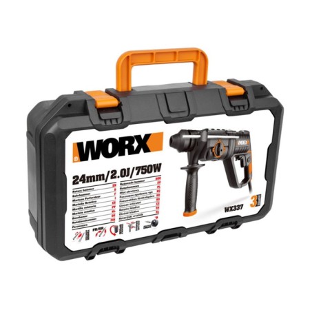 Perforator Worx WX337, 220 V, 750 W, 3000 rpm, 2 J, SDS-Plus, case-1