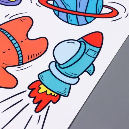 Sticking plastic interior color "animals in space" 60x90 cm-2