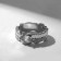 The ring "melting" is stuffed, the color is white in silver, dimensionless