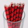 Pipe for cocktail "Peas", set 12 pcs., Red color