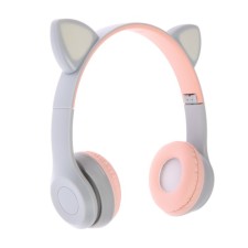 P47M headphones, wireless, full -size, BT, Microsd, microphone, AUX, with ears, white
