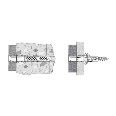 Dowel-gvo bison, universal, with a screw, polypropylene, 6x52 mm, 8 pcs-4