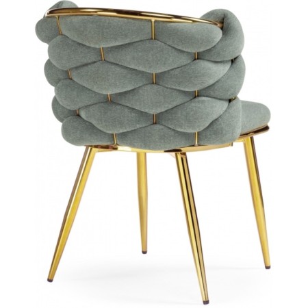 STULL OF A Metal Carcass Rendi Metal/Fabric, Gold/Gray 64x70x77 cm-3