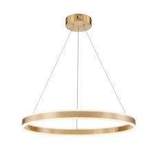 Suspended Indigo, 14012/1p Brass. 1x80W, LED, 6530LM, 3000-5700K, MOTHER IK, 600x600x147/1240 mm, white matte color