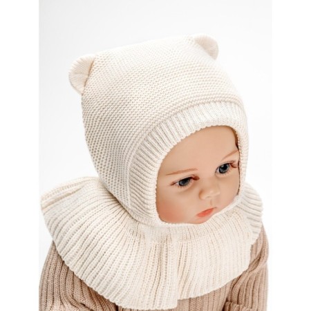 Hat helmet Children's Amarobaby Pure Love Helmet, lining, size 38-40 cm, milk color