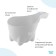 Plastic bucket for bathing Dino Scoop, 800 ml., Gray color