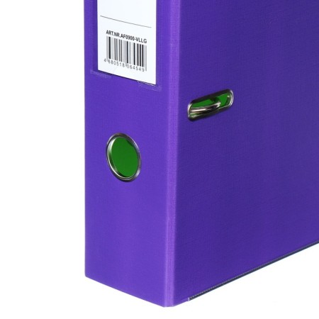 A4, 75 mm, Lamark, PVC, double-sided coverage, metal edging, pocket for a spine, assembled, purple/pistachio-2