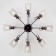 Astor chandelier, 8x60W E27, bronze color, black