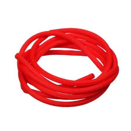 Cambrick, D int. 2 mm x d external. 4 mm, 1 m, fluorescent, red, set 10 pcs.