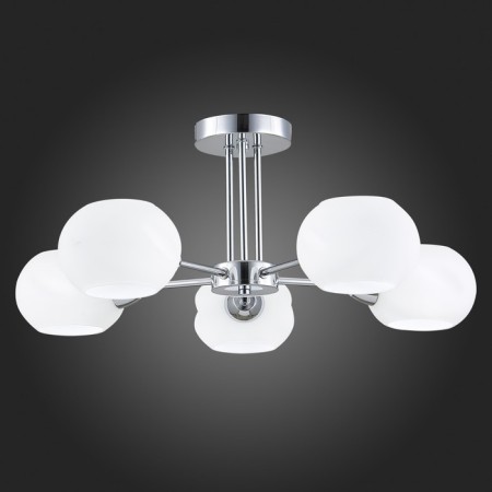 Ceiling EVOLUCE lamp. SLE104302-05. Lanta. 5x40 watts, E14, 59x59x24 cm, chromium color-2