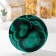 Board cutting glass shade "Malachite", d = 20 cm, green color