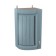Hinged country cabinet 320x300x720 dairy oak/blue