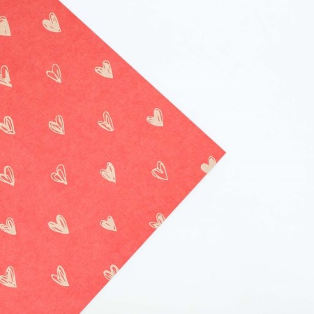Paper Crafts "hearts", background red, 50 x 70 cm-2