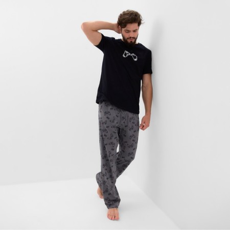 Pajama men's kaftan "Game" size 56, black-2