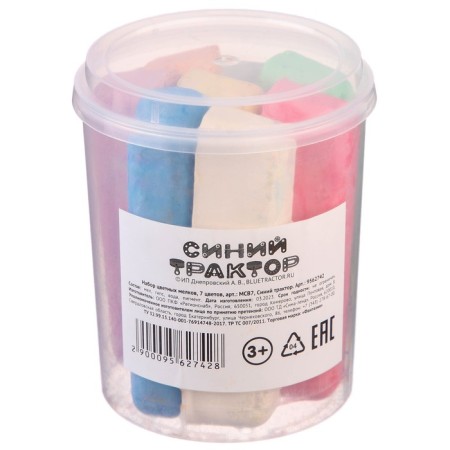 Set of colored crayons Blue Tractor, 7 colors-6