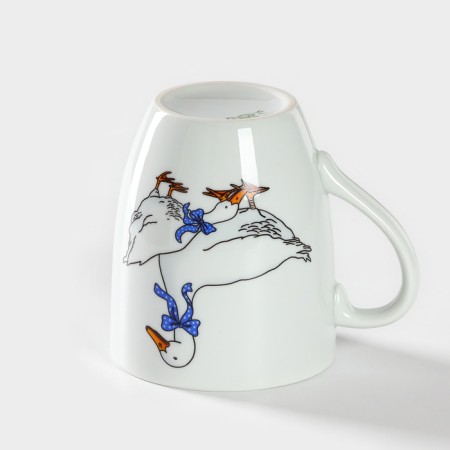 Porcelain set for breakfast "geese", 3 items-5