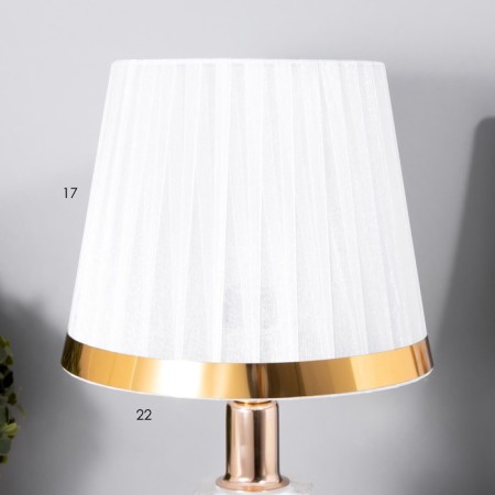 Justin's table lamp 1x60W E27 white-golden 21.5x21.5x34 cm Risalux-4