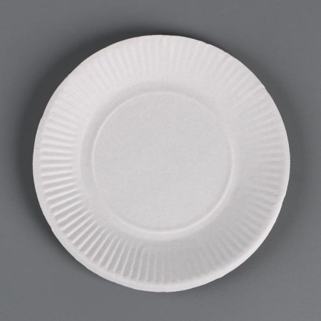 Disposable plate "white" cardboard, 17 cm-1