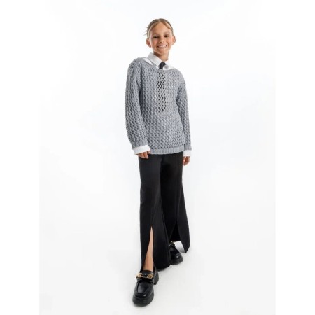 Свитер для девочки Amarobaby Knit Trend, рост 152 см, цвет серый-2